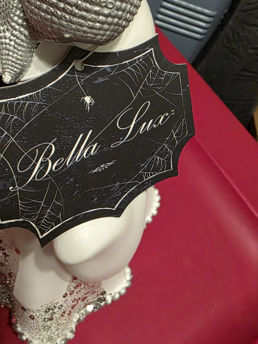 Bella Luxx White and Silver Sequin Ghost Figurines Set